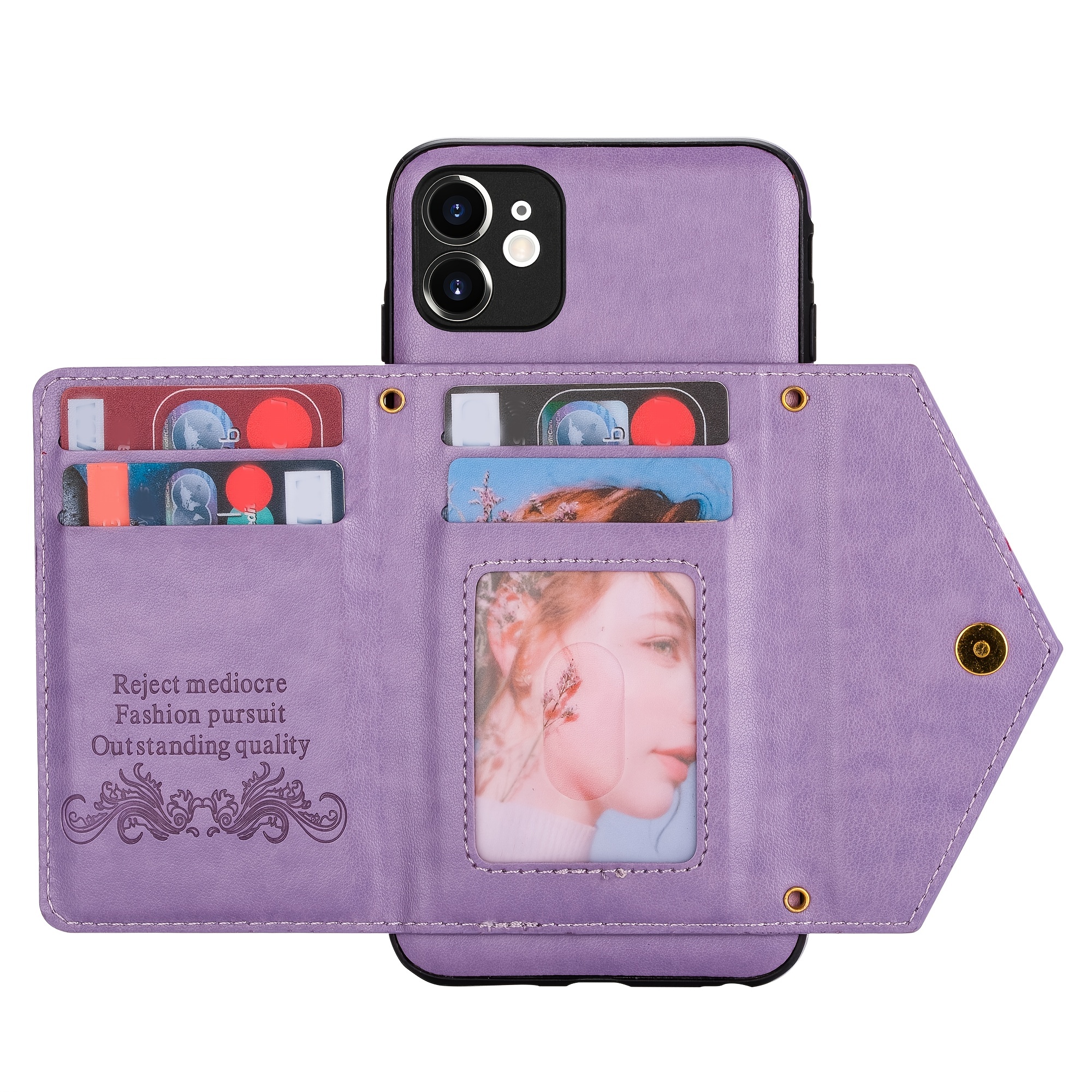 Louis Vuitton Zipper Wallet Folio Case for iPhone 14 Pro Max/ 14
