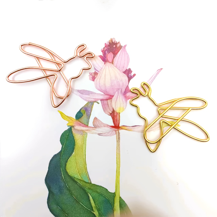 9pcs Insect Shaped Metal Paper Clips - School, Office, Home Use