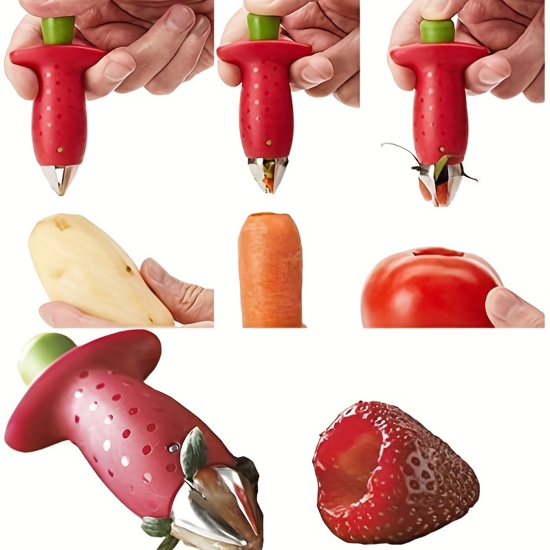 Pitter Tool Strawberry Slicer Potato Pineapple Carrot Corer - Temu