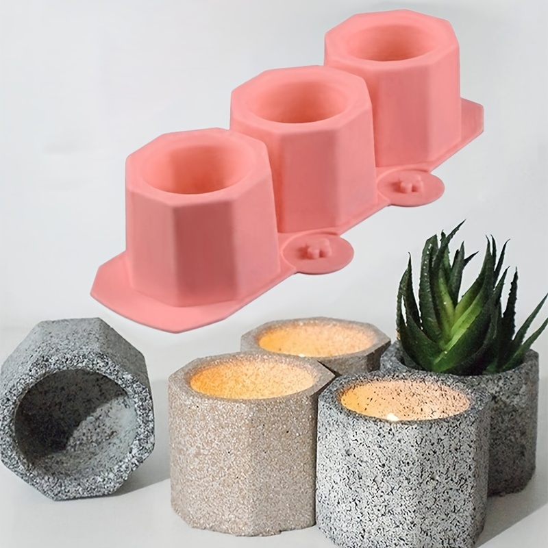 Silicone World Cylinder Flower Pot Clay Silicone Mold Diy Handmade