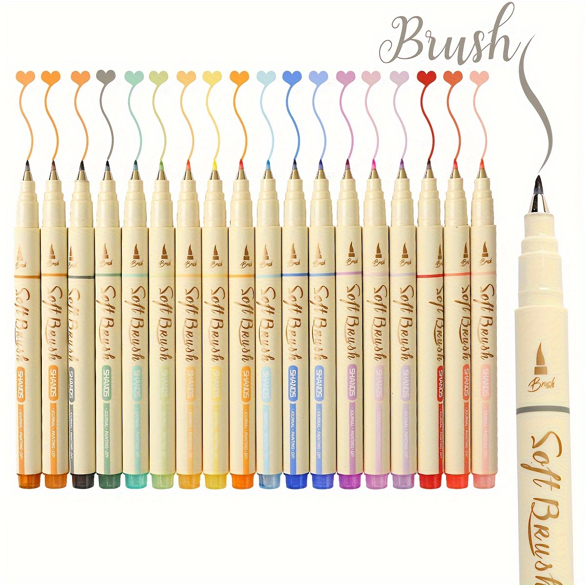 6pcs Twin Brush Dual Brush Pen Double Tipped Fine & Medium Marker Per Libro  Da Colorare/calligrafia/lettering/illustrazioni - Arte, Artigianato E  Cucito - Temu Italy