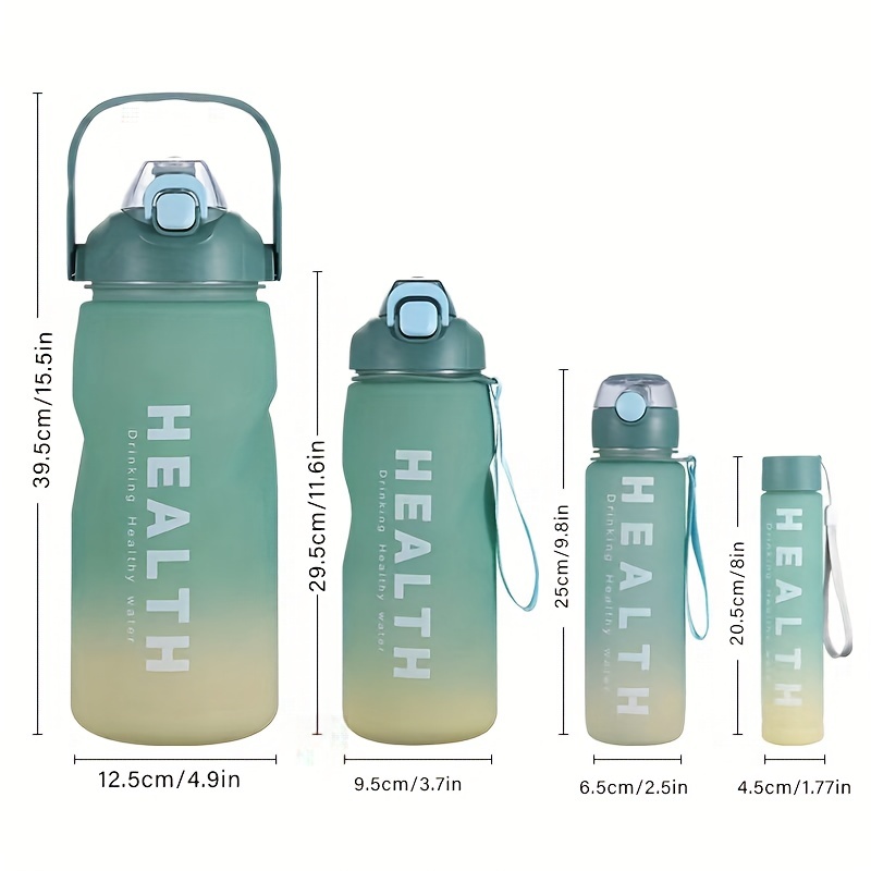 700ml Straw Bottle With Scale Large Capacity Handle Design Sports