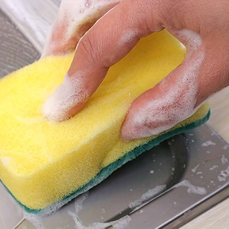 2pcs Automatic Liquid Kitchen Cleaning Brush,Dish & Pot Cleaning Sponge  With Handle,Removable Reusable Dishwashing Tool, Sponge Wipes.