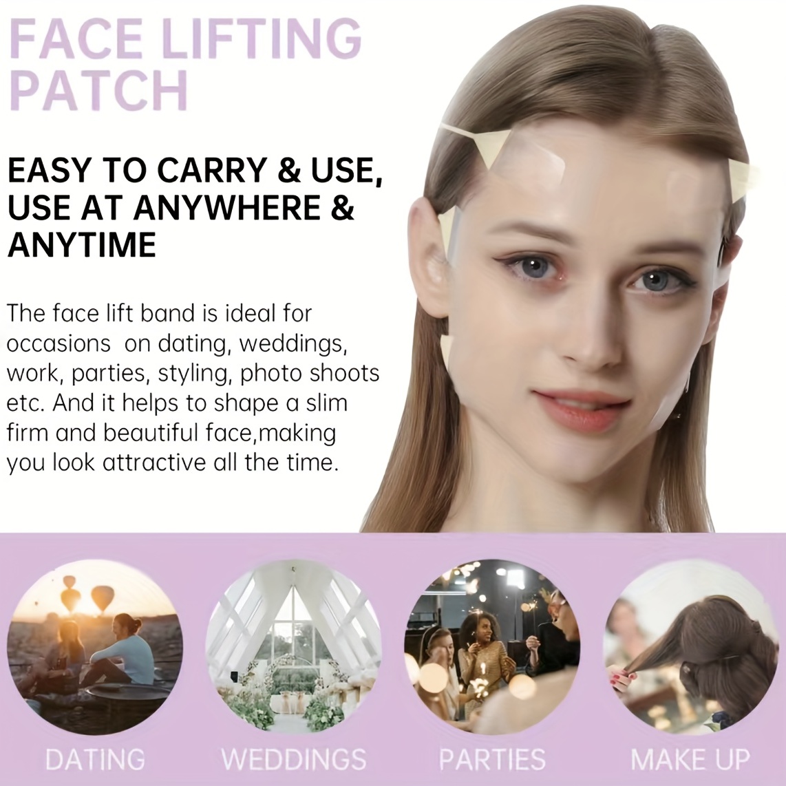 Bring It Up Instant Face Lift Tape 30 Day Supply Kit Neck and Eyebrow lift  Tapes Transparent Strips Tape Lifting Anti Wrinkle Stickers