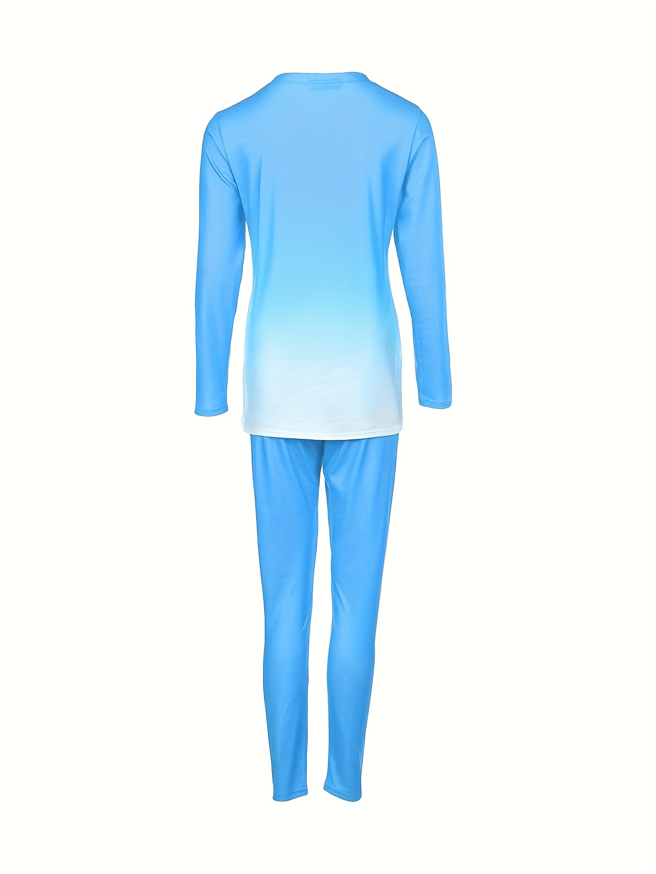 Gradient Long Sleeve T shirt & Skinny Pants Set