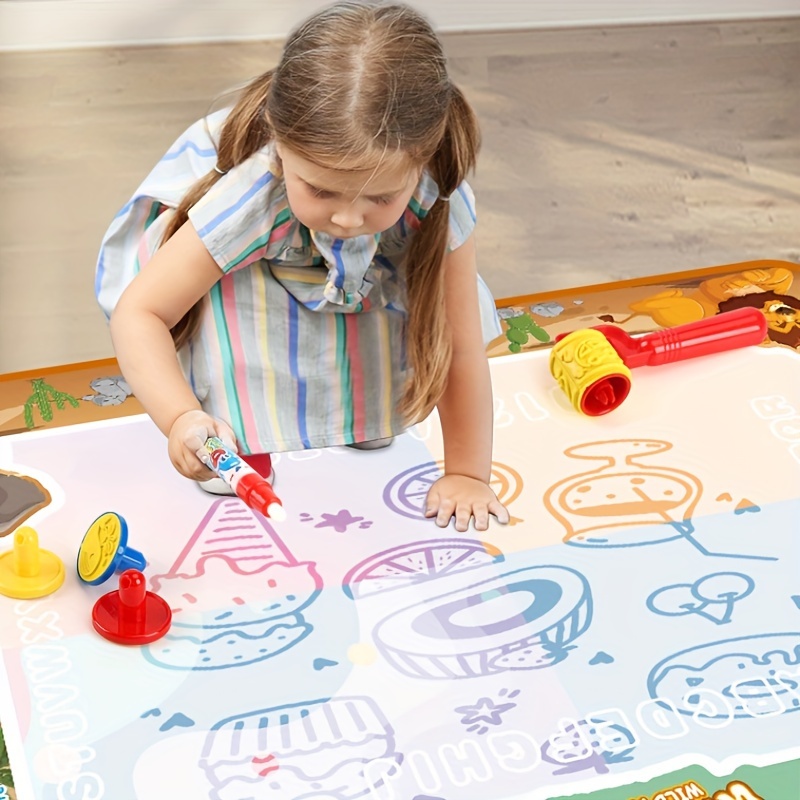 70*100CM Large Kids Drawing Mat Toys Aqua Doodle Water Painting Board Magic  Book