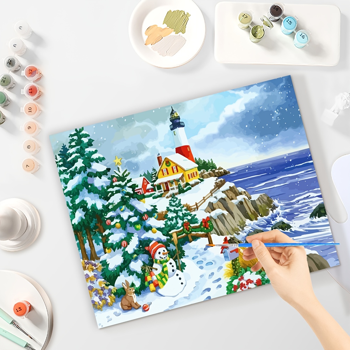 Paint By Numbers Kit For Beginners Adult Christmas Paint By - Temu