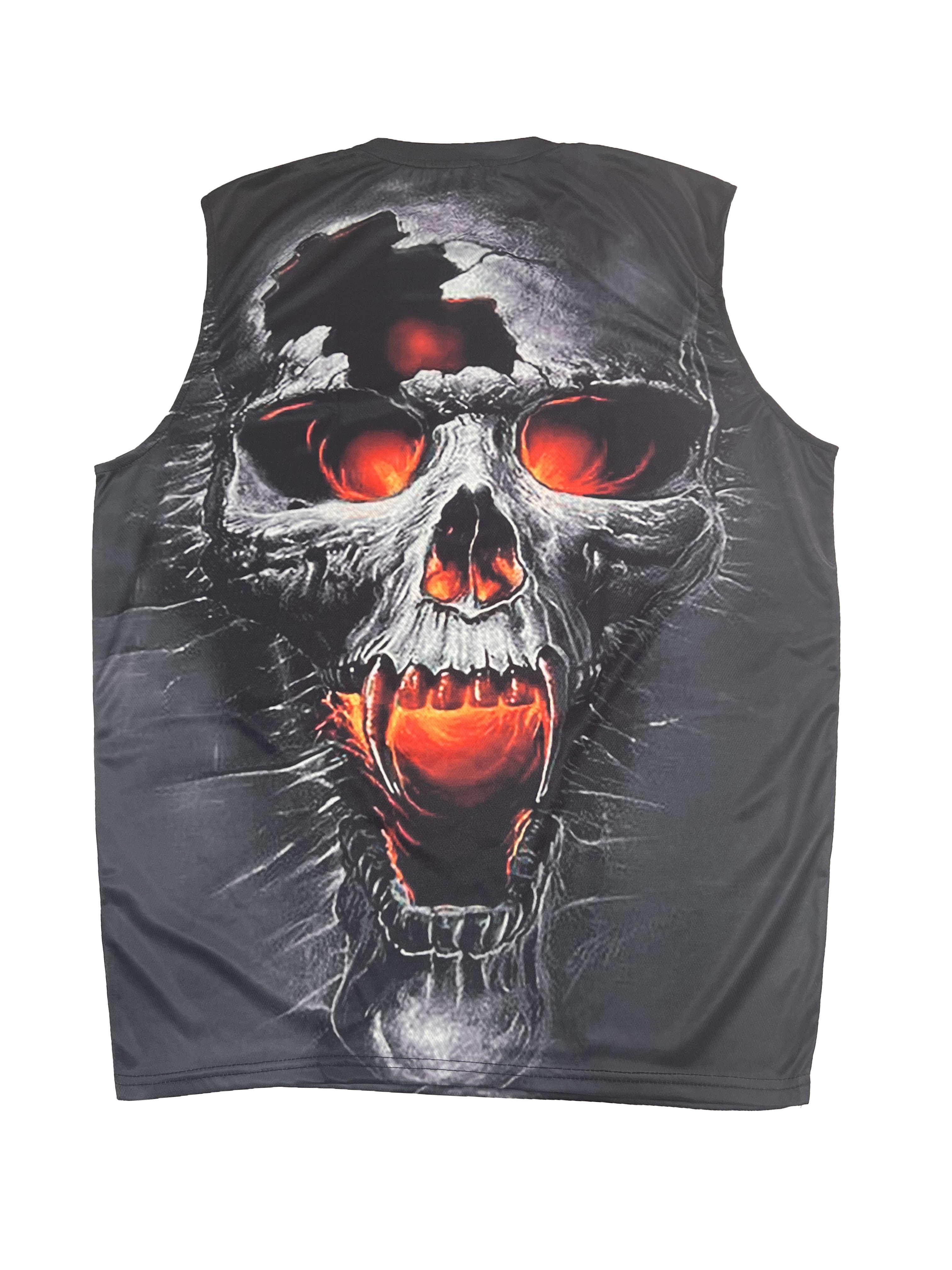 Plus Size s 3D Skull Sleeveless Tank Tops Summer Oversized For