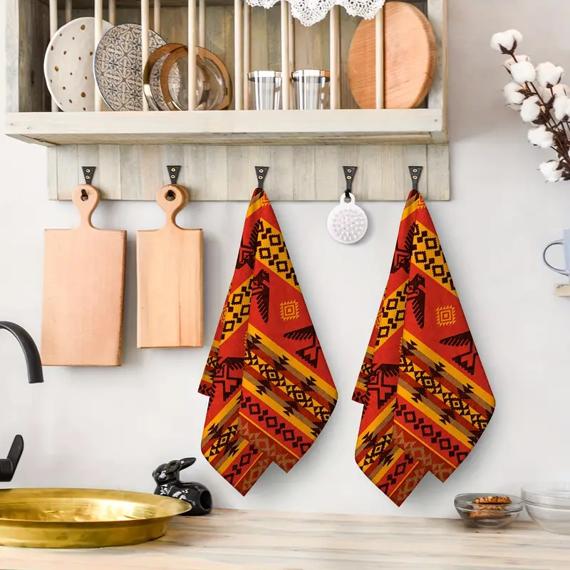 Kitchen Towels, Native American Ethnical Style Kitchen Towels