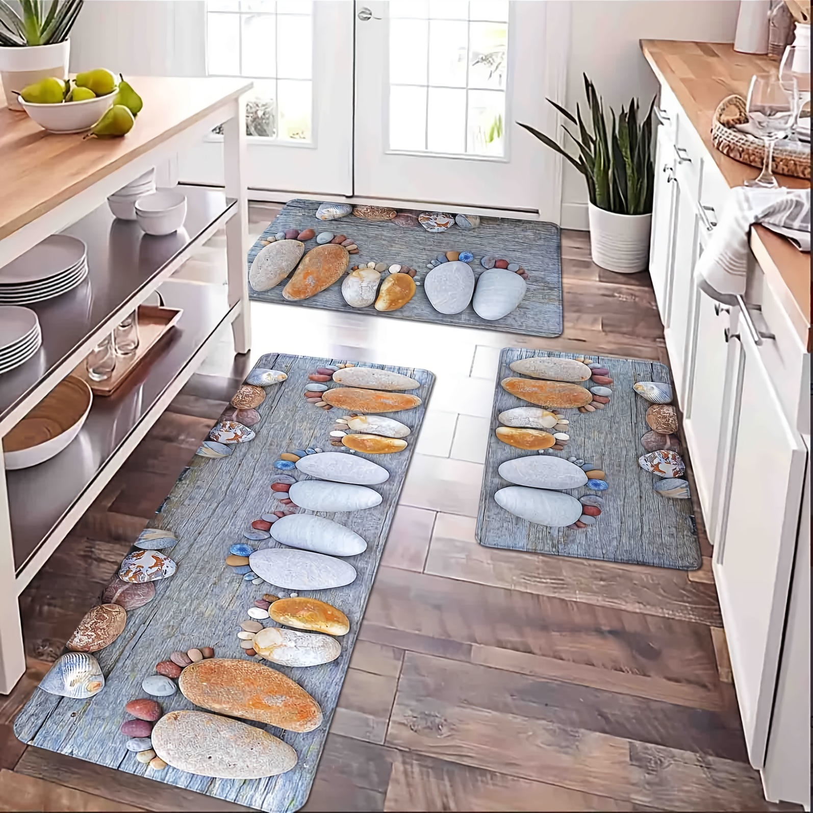 Non-slip Kitchen Floor Mat For Indoor And Outdoor Entrances - Shoe Scraper  Door Mats For Garages, Patios, And More - Protects Floors And Prevents  Slips And Falls - Temu