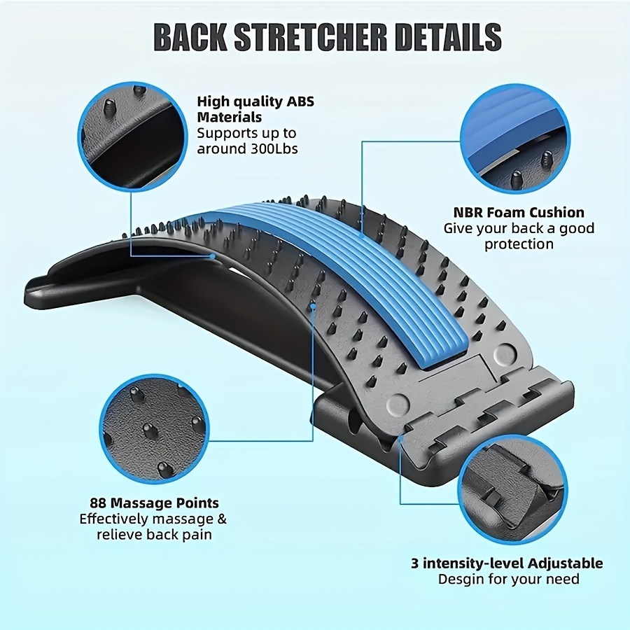 Back Stretcher, Back Pain Relief Products, 4-Level Back Cracker Spine Board  Deck