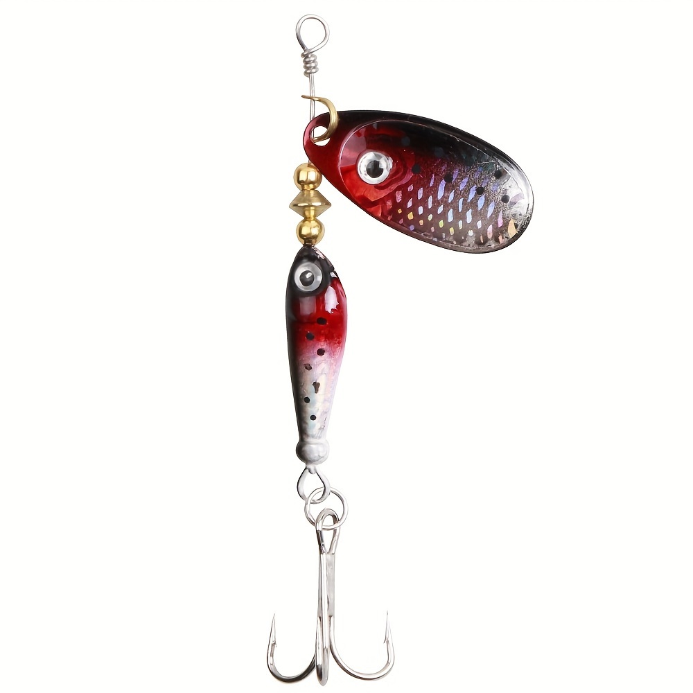 Fishing Spinnerbait Bass Trout Fishing Lure Spoon 3d Eyes - Temu