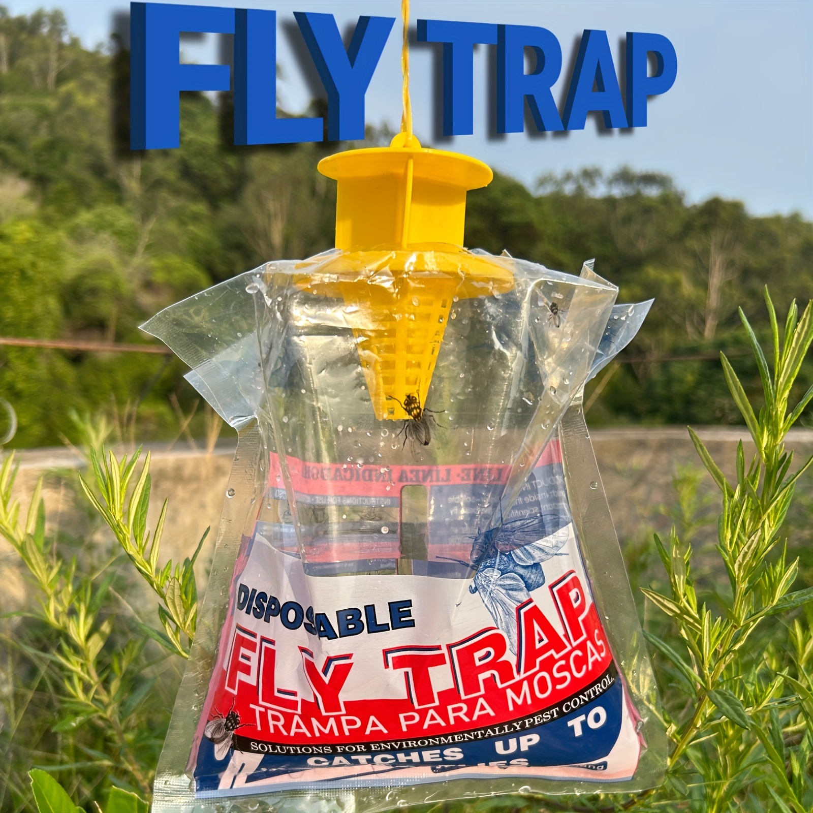 Ranch Fly Trap Reusable Fly Trap With Tray For Indoor Outdoor Hanging  Farms, Stable, Garden, Orchard, Park, Pest Control - Temu