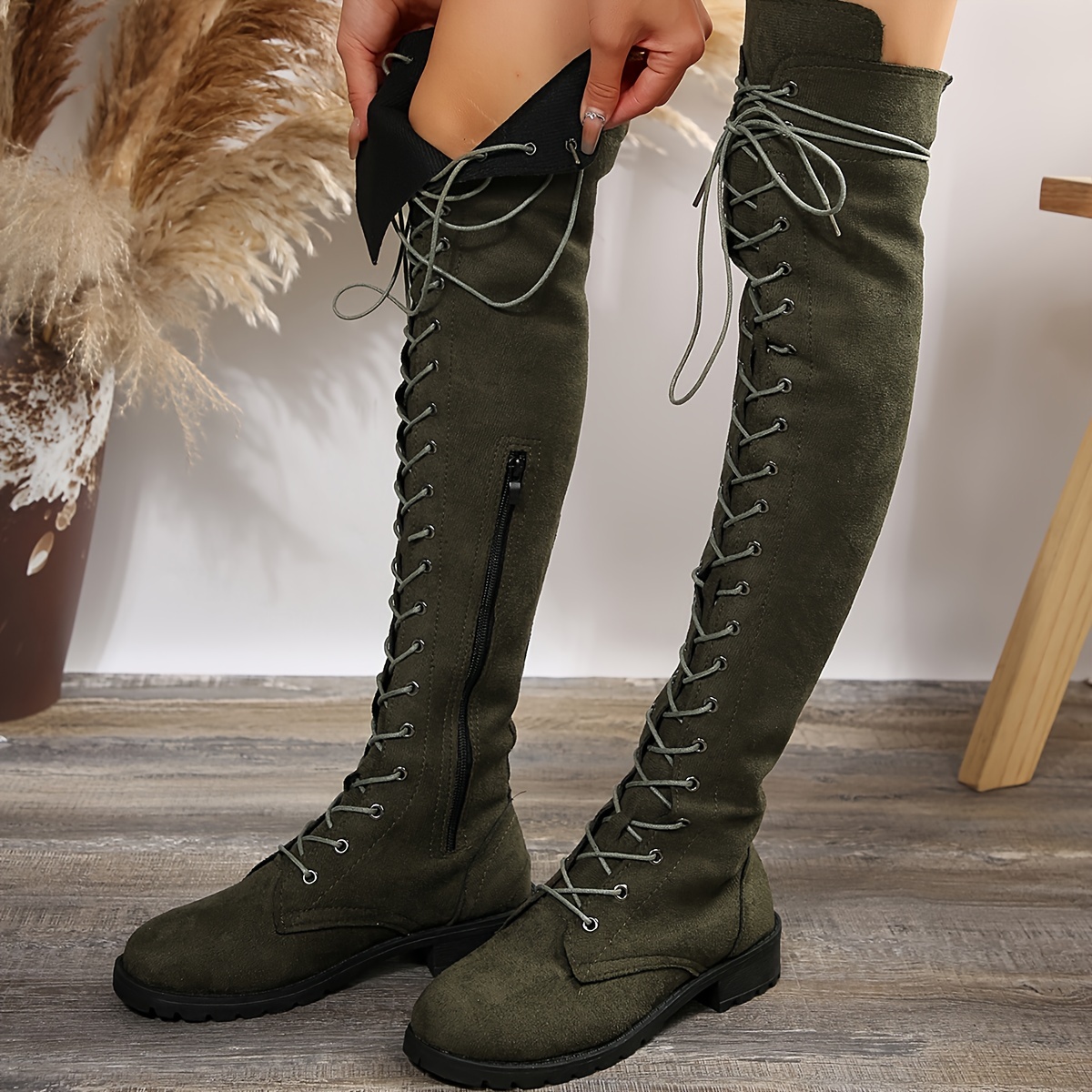 Over the knee combat on sale boots