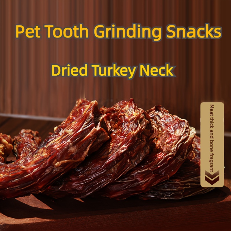 3.81oz/8.82oz Pet Snack Dried Turkey Neck Dog Snack Tooth Grinder Multi Size Optional Puppy Chewing And Tooth Cleaning