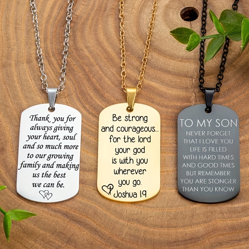 Custom Engraved Military Dog Tag with 30 Necklace - Personalized Dog Tags  for Men, Him