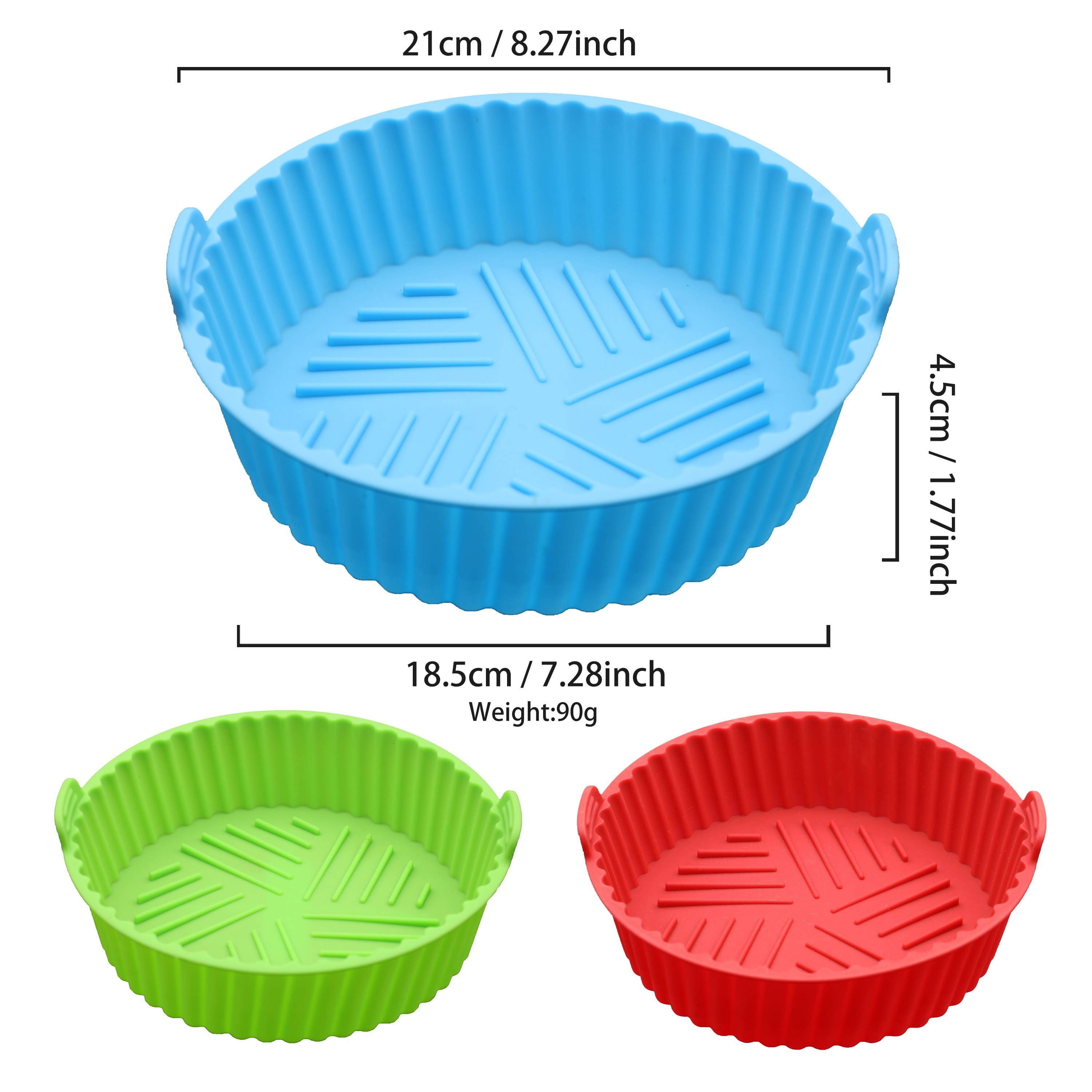 Round (top, Bottom ) Silicone Air Fryer Liner, Basket Bowl, Air Fryer  Silicone Liners Pot For 3 To 5 Qt, Bpa Free,food Safety, Oven Accessories,  Reusable Baking Tray, Heat Resistance - Temu Germany