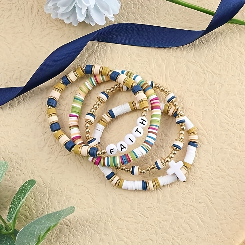 Wholesale Handmade Polymer Clay Beads Stretch Bracelets Sets
