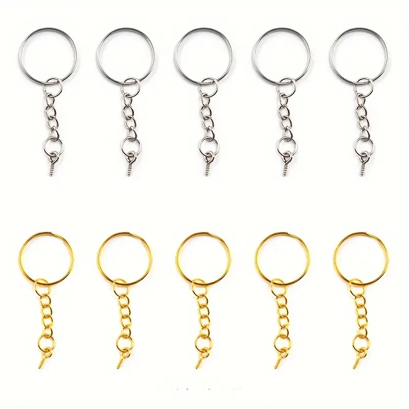Key Chain With Open Eyelet Screw Jump Ring Chain Extender - Temu