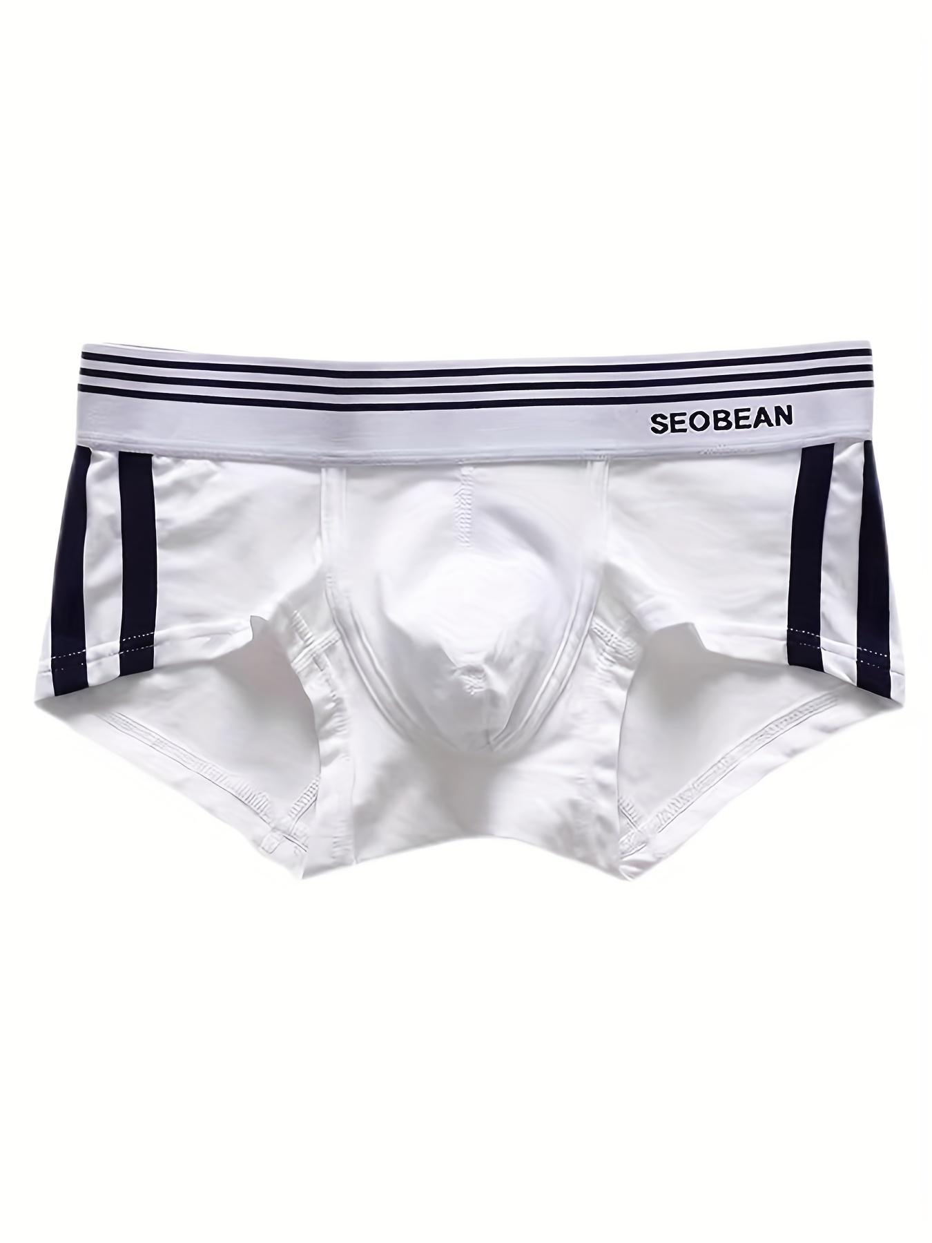 Men's Boxer Briefs Sexy Low Rise Solid Underwear Trunks with Pouch  Breathable Skinny Stretch Shorts Underpants White at  Men's Clothing  store