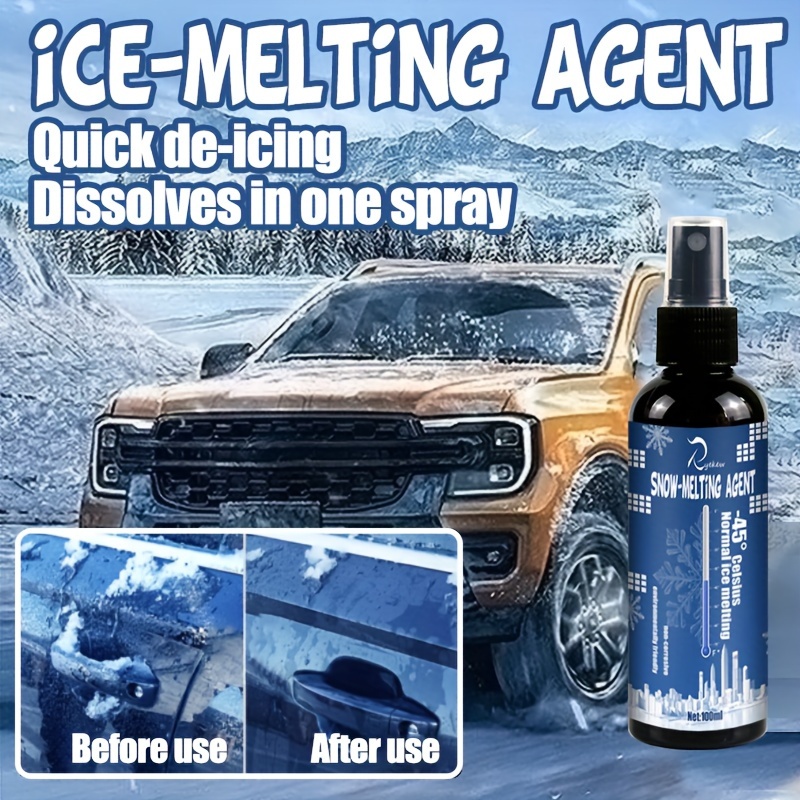 De Icer For Car Windshield Ice Melt Spray 100ml Car Deicer Fast Ice & Snow  Melting Spray Deicing Agent For Auto Windshield - AliExpress