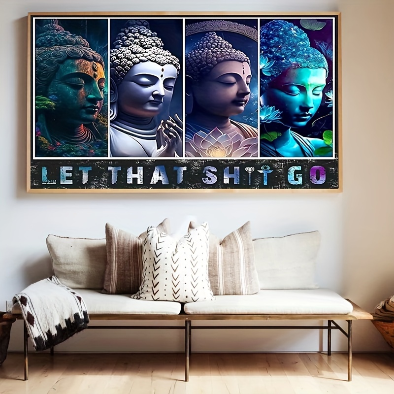 Buddha Statue 5d Diamond Painting Adult Kit Diy Diamond Art - Temu