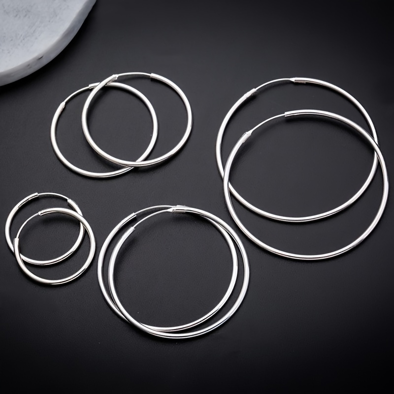 Women's Exaggerated Classic Hoop Earrings, Different Sizes