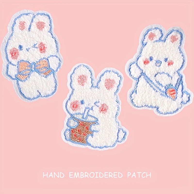 1pc Iron-on Patch For Clothes, Cute Animal Rabbit Heat Transfer Patch For  Men