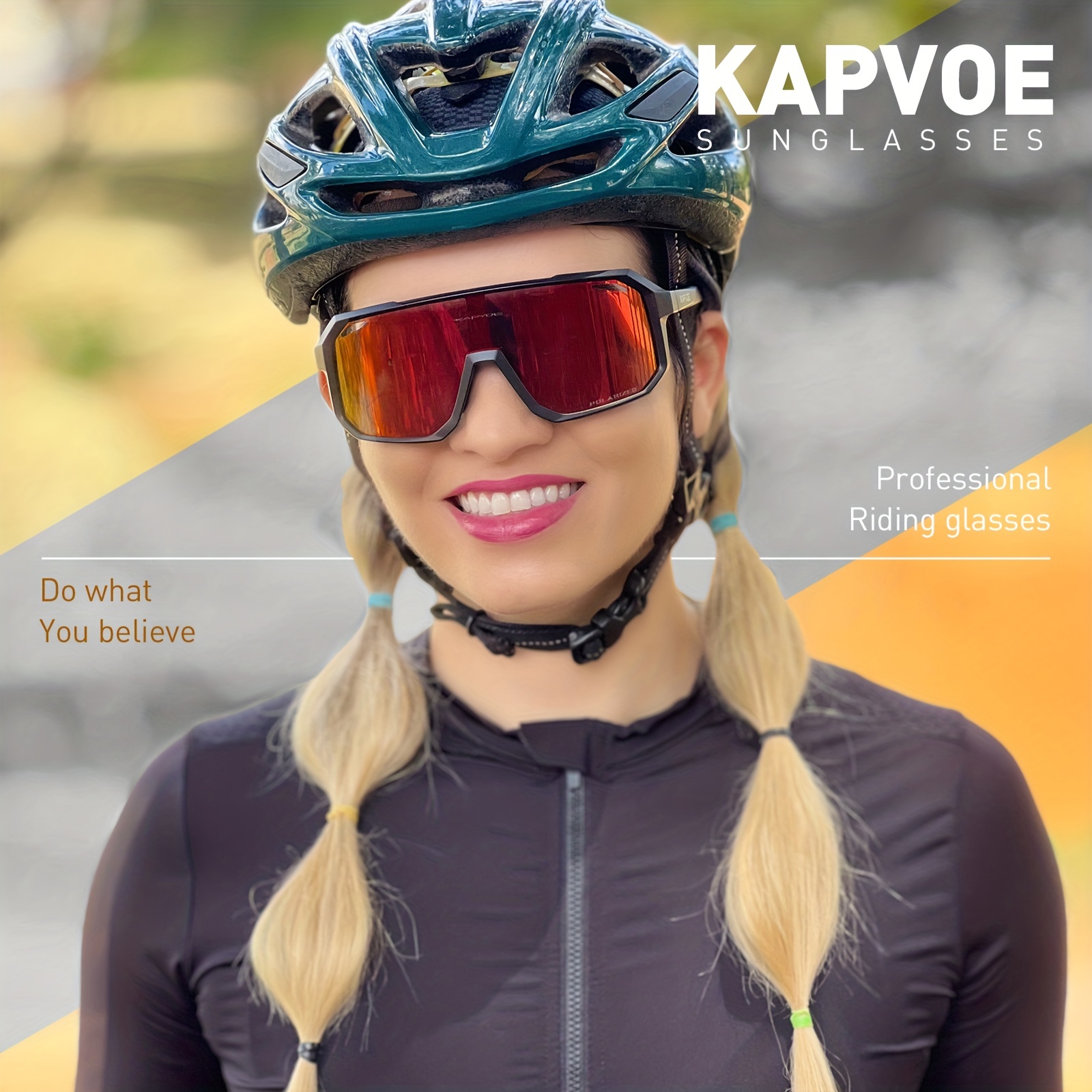 KAPVOE Gafas de ciclismo para bicicleta de montaña, gafas de sol  polarizadas MTB, bicicleta deportiva para hombres y mujeres