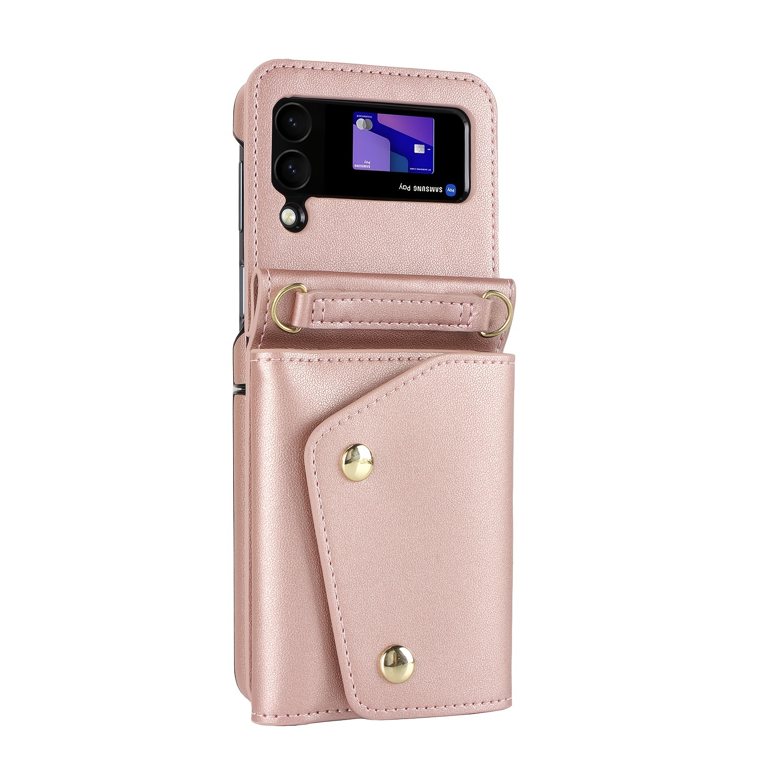 Fashion Artificial Leather Phone Case For Galaxy Z Flip 5 Z Flip 4