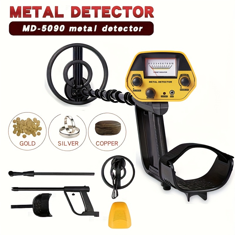 Detector de metales para adultos – Detector profesional de oro y plata con  pantalla LCD, alta precisión, impermeable, 5 modos, bobina de 10 pulgadas