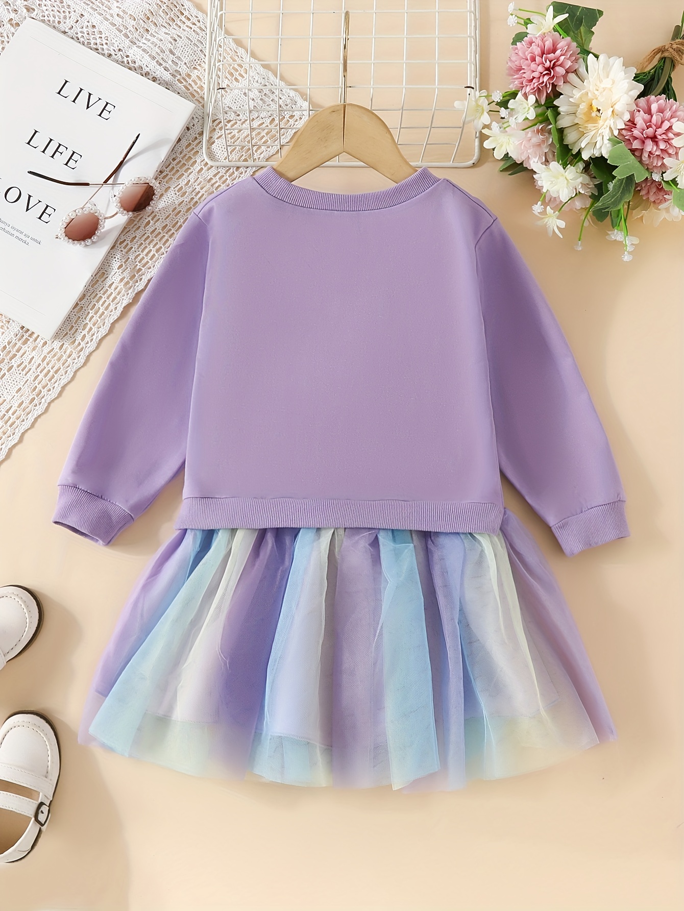 Dressy Daisy Girls Unicorn Clothing Set (Cotton Tee Shirt with Tutu Skirt)  Fancy Dress Up Clothes, Blue Pink Purple