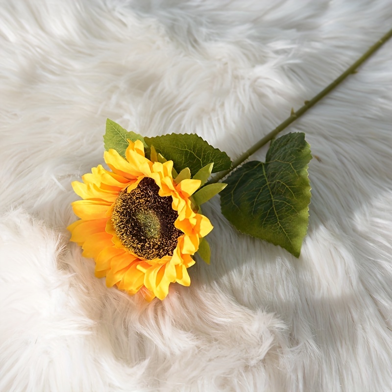 1pc Silk Artificial Large Sun Flower (27.55 Inches) European Retro  Simulation Sun Flower Sunflower Shooting Silk Fake Flowers Living Room  Decoration