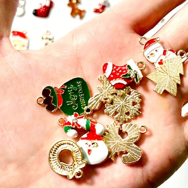 Random Cute Cartoon Christmas Styles Resin Charms Decoration - Temu