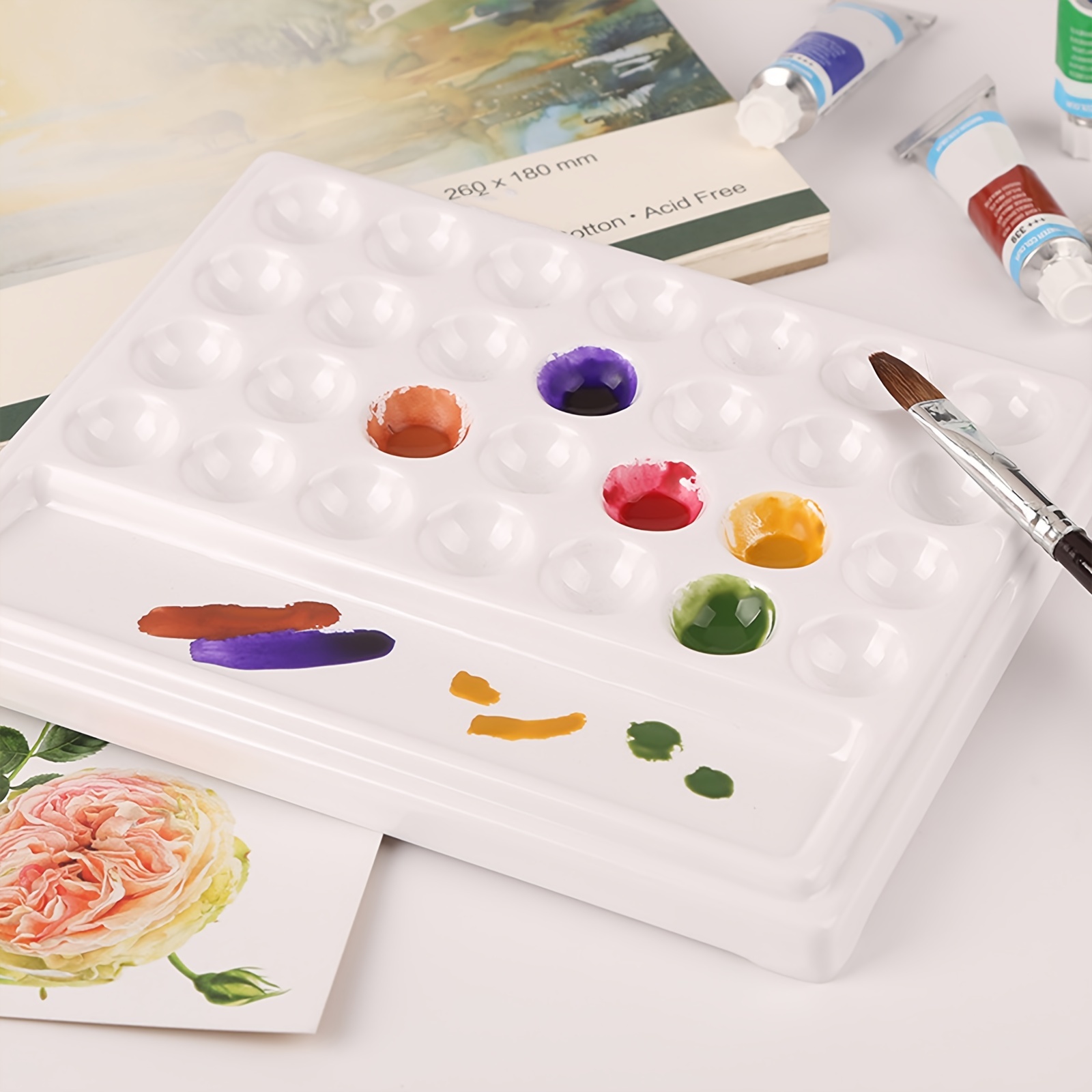 Palette Acrylic Painting, Acrylic Paint Tray Palette