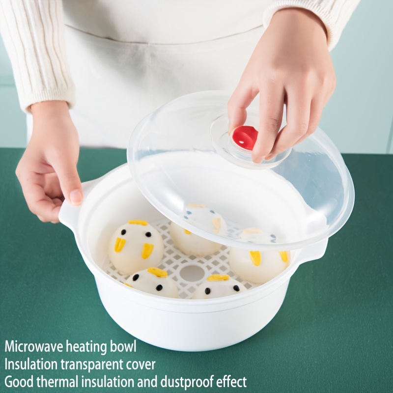 Microwave Heatable Insulation Bowl with Leakproof Cover Thickened