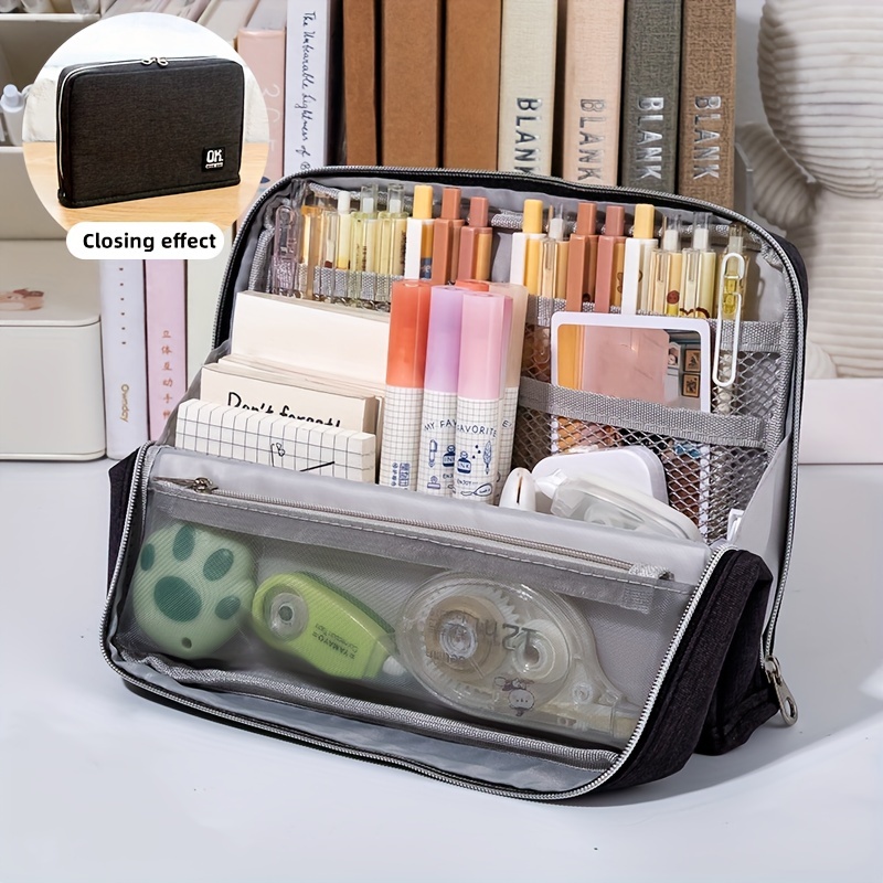 Expandable Pencil Case  Large Storage Stationery Box - Don't