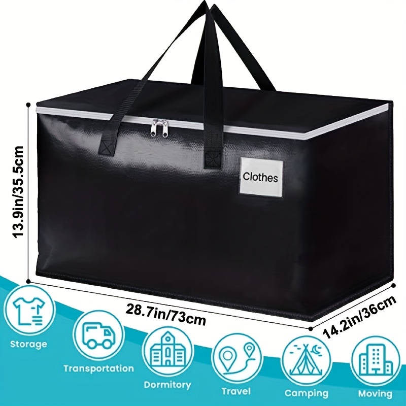 Large Moving Box Heavy Duty Moving Bags With Strong Zippers And Handles  Collapsible Moving Supplies, Bearing Capacity /44lbs, Space Saving, Strong  Carrying Handles Moving Boxes Storage Bag For Packing & Moving Storing