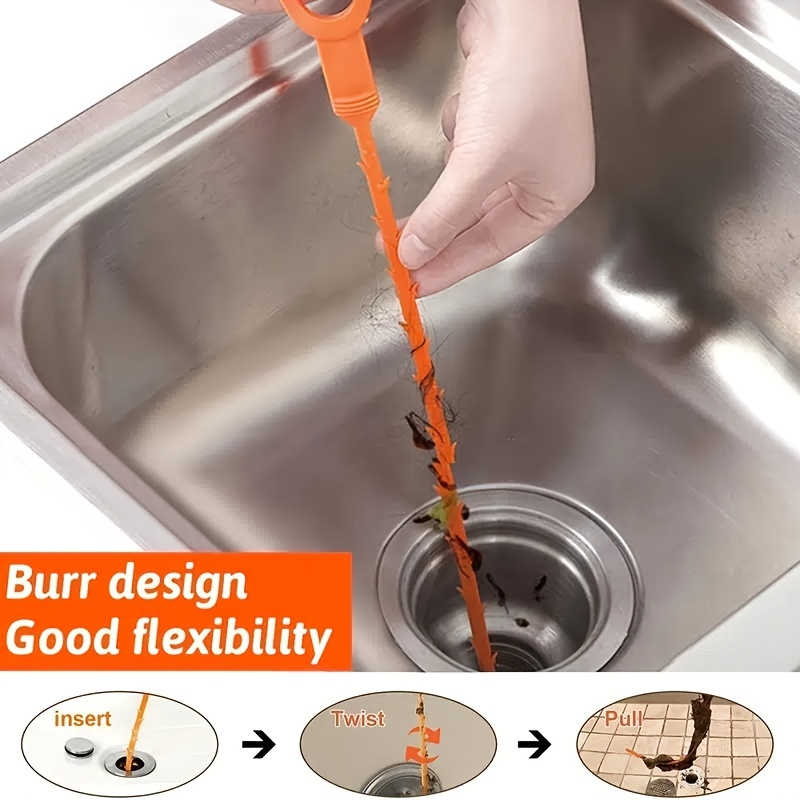 Cobra Plastic Drain Snake - Hair Snake for Household Sink, Shower