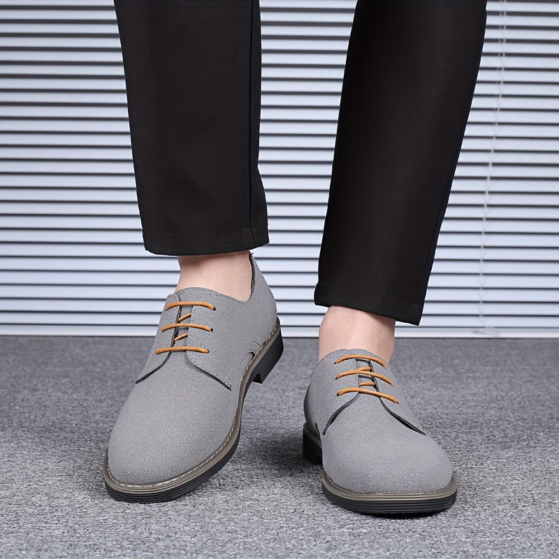 Grey suede derby shoes online