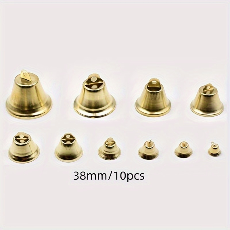 Cheap 50pcs Golden Golden Bells 38mm Mini Bells Small Bells Jingle Bells  Christmas