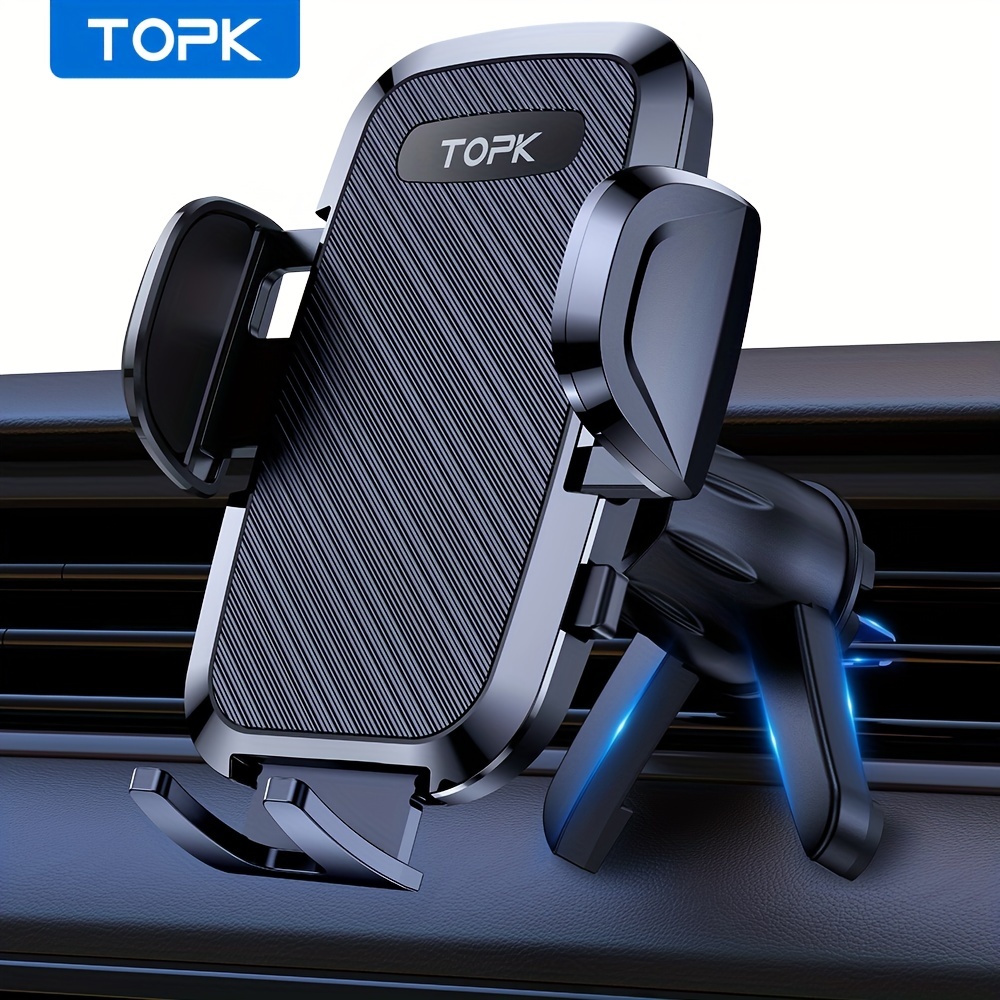 TOPK D36-S Auto-Handyhalterung, [verbesserte Unterstützungsfunktion]  Metallhaken-Handyhalterung Für Auto-Luftauslass, Kompatibel Mit Allen  Telefonen