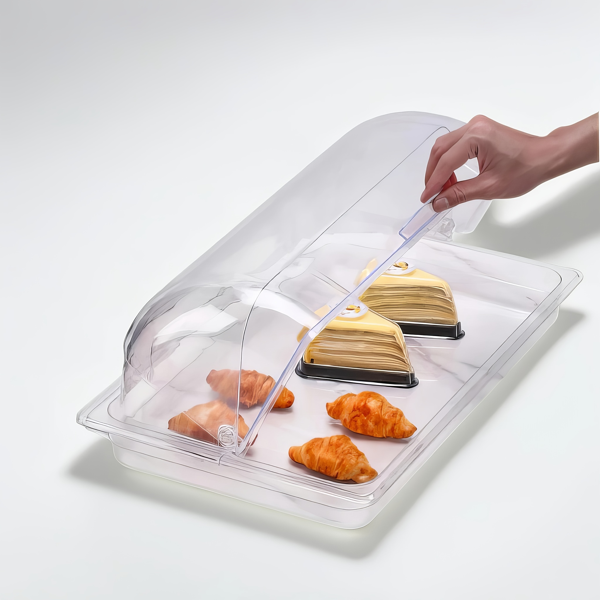 Divided Serving Tray Lid Handle Snackle Box Charcuterie - Temu