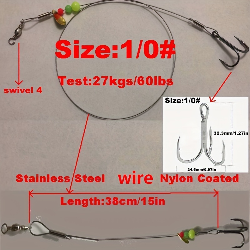 Sea Fishing Hook Wire Ice Fishing Spinning Sequin Fishing - Temu