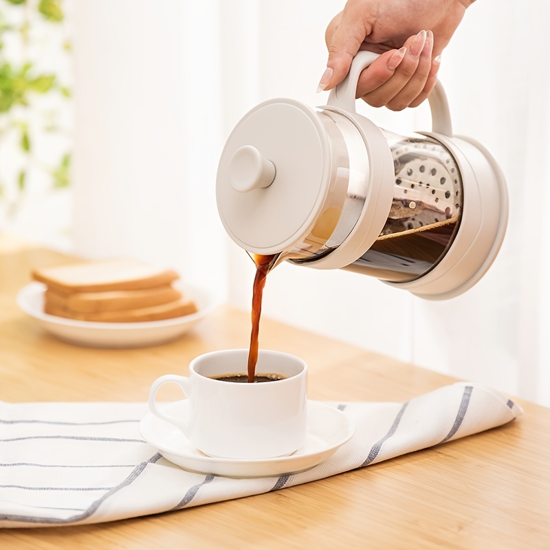 Comprar Cafetera a presión francesa Manual portátil, cafetera de vidrio,  herramienta percoladora para taza de filtro de té, contenedores, vasos  transparentes