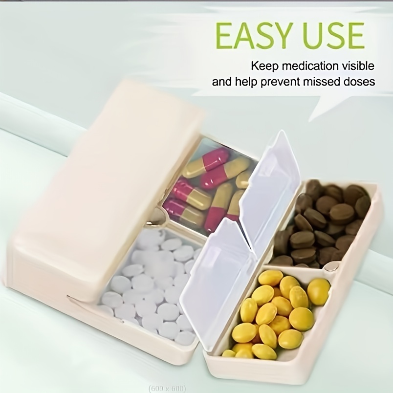 Daily Pill Organizer 7 Compartments Portable Travel Pill - Temu