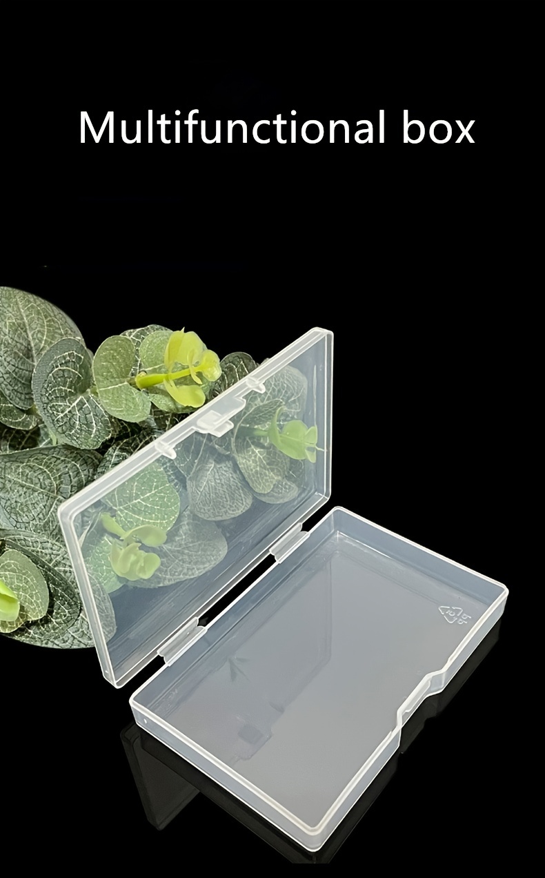 Flat Small Plastic Box Accessories Box Transparent Pp - Temu