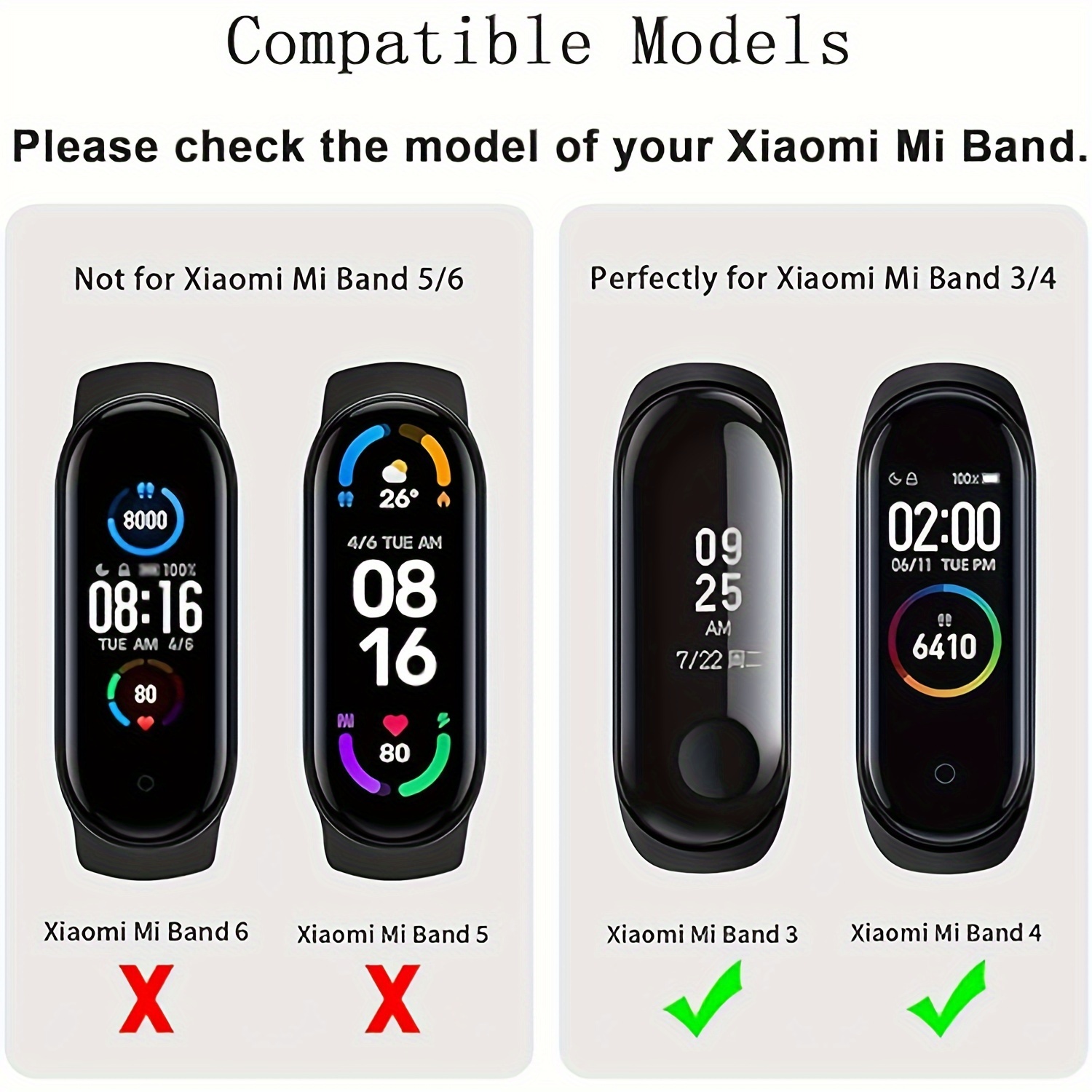  [4 paquetes] Bandas para Mi Band 7 Correa Reemplazo