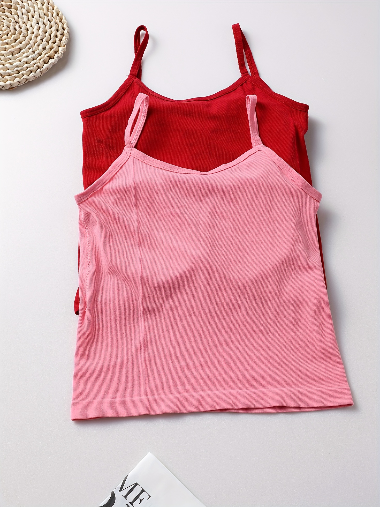 2pcs cute girls sports vest with insets letter print tank top for sports running outdoor 13 16y details 1