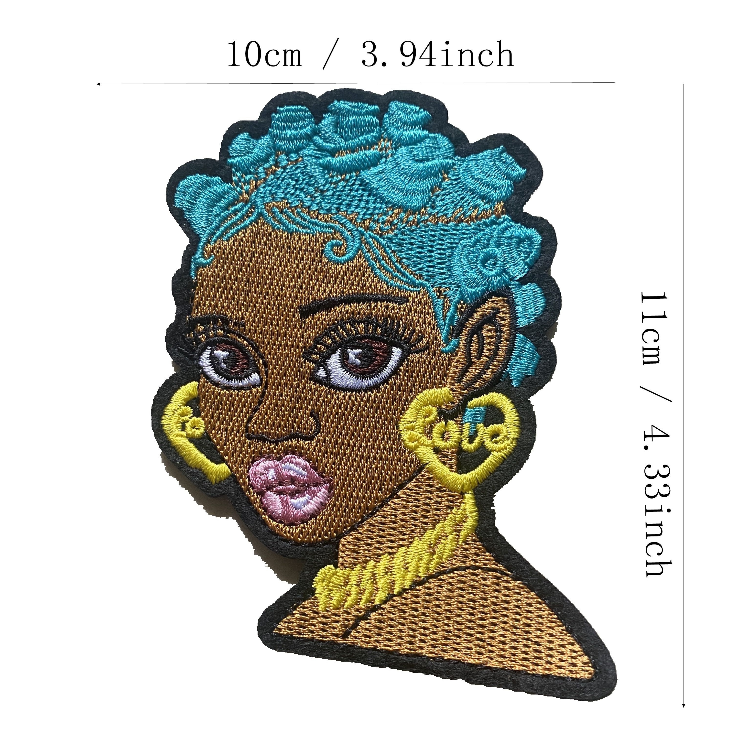 Black Girl Embroidered Iron On Patches For Clothing, Suede Dress Shoes,  Hats, And Bags Cute Afro Girl Applique For DIY Crafts From Moomoo2016,  $7.58